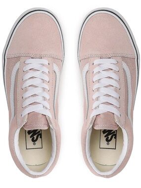 VANS Old Skool - Low-Top Pink Suede & Canvas Women's Sneaker